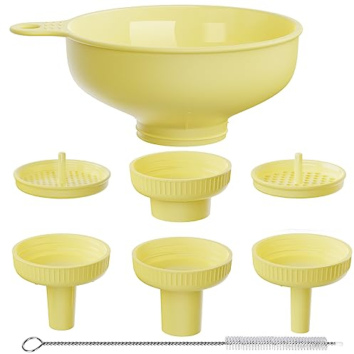 Imbuti da Cucina a Bocca Larga, Imbuto di Plastica di Qualità Alimentare Pisol per Cottura e Conservazione con 4 Bocche di Diverse Dimensioni per Riempire Vasi Mason a Bocca Larga e Regolare