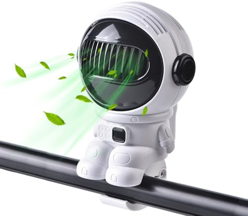 Aionly Ventilateur de landau à clipser sur la poussette, mini ventilateur portable rechargeable par USB, 5000 mAh, alimenté par batterie, amovible, essentiel des vacances de bébé, ventilateur pour lit