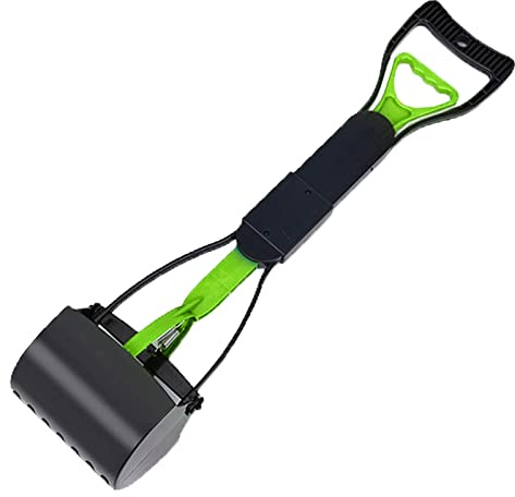 60 cm portátil para excrementos de perros, recogedor de excrementos para perros, yard perro pooper Scooper con dispensador de bolsas de basura, pala plegable para excrementos de perros para gatos con