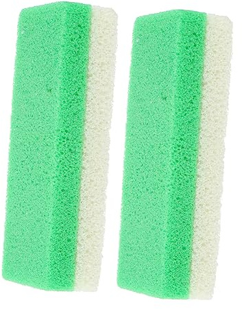 2 Stück Pu Bimsstein zur Hornhautentfernung für Fußpflege | Peeling für Füße, Badezimmer und Reise, Grün, Werkzeug für Pediküre Zufällige Farbe