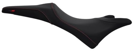 Moto Discovery Funda de Asiento Compatible con Honda CB600F Hornet 2007-2013 Color Negro con Costuras Doradas