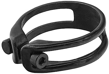 Sattelklemme Fahrrad Sattelstütze Klemme Ultraleicht 6g Carbon Faser Sattelstütze Rohr Klemmen Sitzrohr Lock Clip Rennrad Zubehör Schnellspanner SattelstüTze (Color : Black 31.8)