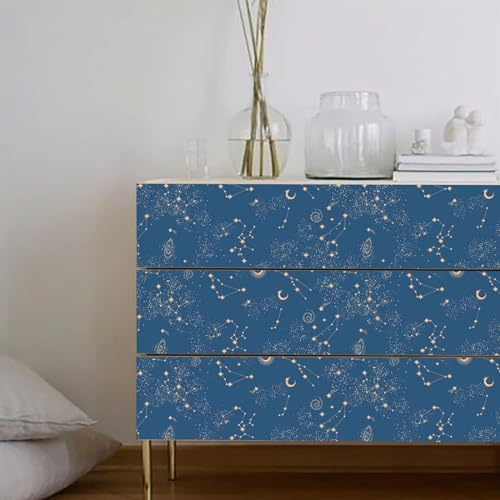 Fliesenaufkleber, 15 cm x 250 cm, Badezimmer, blauer Sternenhimmel, Küche, Fliesenaufkleber for Badezimmer, for Aufkleben auf Wandfliesen, Backsplash (Color : Blu, Size : 40x250cm)