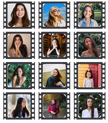 12 x Edible YOUR PHOTO reel cupcake topper decorations- uncut ICING Paper