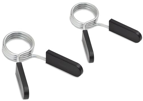 Black 2 Inch Barbell Clamps, Stainless Steel Spring Collar Clips Weight Bar Clamps Dumbbell Barbell Handle Locking Clip for Weightlifting Strength Gym Fitness Training Accessories