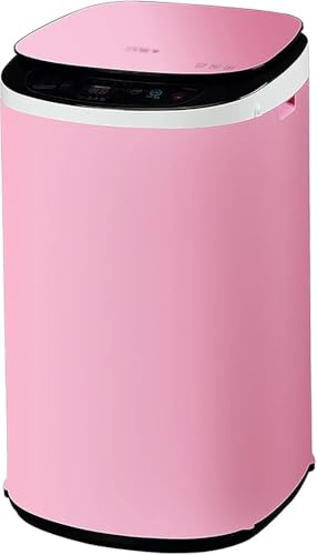 GQQDDD Waschmaschinen 3,5 Kg Mini-Waschmaschine, Vollautomatische Tragbare Waschmaschine, Camping-Waschmaschine, 95 ° Hoher Gargrad, Energie-/wassersparend(Color:Rosa)