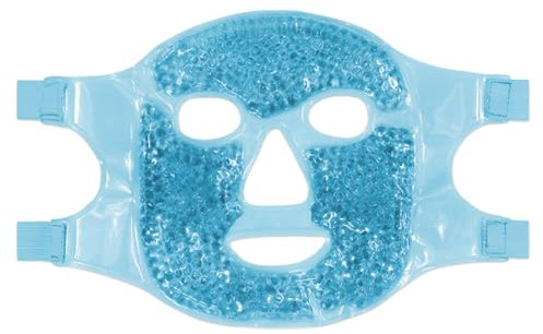 Cooling Face Mask, Ice Face Mask, Ice Mask for Face, Face Cooling Mask, Face Ice Mask for Puffy Eyes, Cold & Hot Reusable Compress, Frozen Eye Packs Masks for Women for Migraine Relief, Headache, Blue