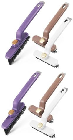 IMIKEYA 2 Set Spazzola Rotante Per La Pulizia Spazzola Per La Pulizia Con Manico Spazzola Per Scanalature Crevice Cleaning Brush Spazzole Pulizia Fessure Scrubber Per Doccia 3 Pezzi * 2