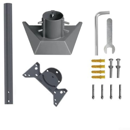 Kit di montaggio a parete compatibile con Starlink per Gen3, con adattatore per tubo angolare regolabile per configurazione Internet satellitare (grigio-A)