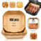 K-MART Carta da forno per friggitrice ad aria calda, 100 pezzi, 23 cm, carta da forno quadrata Airfryer con rivestimento antiaderente, qualità alimentare, accessorio per friggere, forno a microonde