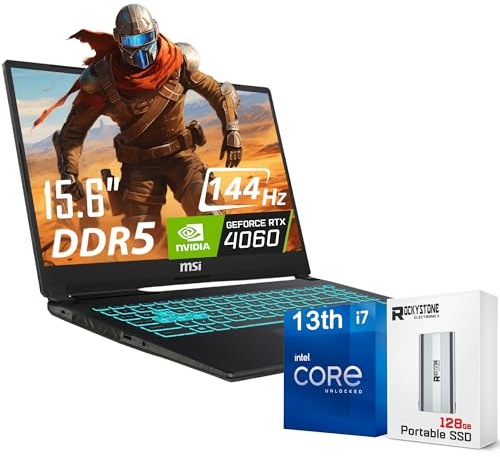 msi Cyborg 15 Gaming Laptop, 15.6 144Hz FHD IPS Display, Core i7-13620H(>i9-12900, 4.9 GHz), GeForce RTX 4060, Backlit Keyboard, Webcam, Nahimic Audio, Windows 11 Home, Gray(32GB DDR5 RAM | 1TB SSD)