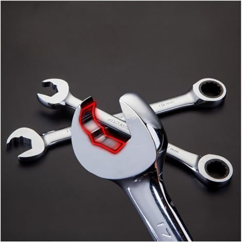 Set di chiavi, chiave inglese a cricchetto da 1 pezzo antiscivolo, con estremità aperta e chiave a prugna a doppio uso for la riparazione di un set di chiavi (Color : 8mm 1 Piece)(9mm 1 Piece)