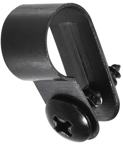 TA-VIGOR 100Pcs Nylon R-Type Cable Clamp Clips, 10.4mm Plastic Cable Clamp Assortment Kit Fastener, Plastic Wire Clamp Clips for Electrical Cable Wire Conduit Cable Management, Black