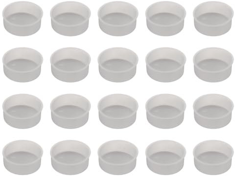 sourcing map 20pcs Plastic Hole Cover Plug for 35mm(1 3/8) Concealed Hinge Cup and Screw Hinge Hole Plugs Covers for Kitchen Cabinet Furniture, Light Gray