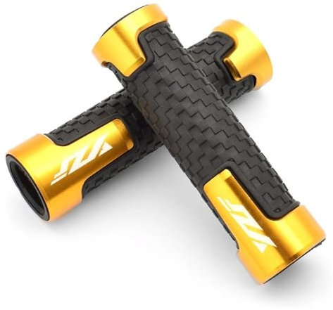 FJHEBIOUB Motorrad Lenkergriffe Für YZF R1 R3 R6 R15 R25 R125 2017-2021 7/8 22mm Universal Motorrad Griff Lenker Hand Bar Grip(Gold)