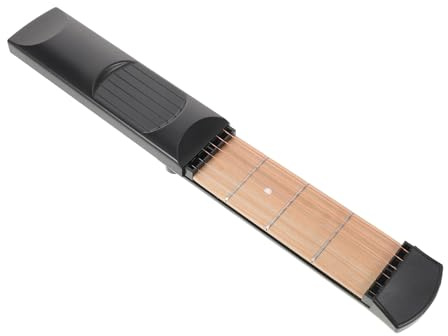 Toyvian Tragbares Gitarrenübungszubehör Übungshals für Taschengitarre aus Kunststoff Schwarz für Anfänger zum Üben von Akkordwechseln Am Griffbrett Gitarre | Taschengitarren Übungsgerät, Fingerflexibilität und Saitendrücken Trainieren, Kompakt für Unterwegs