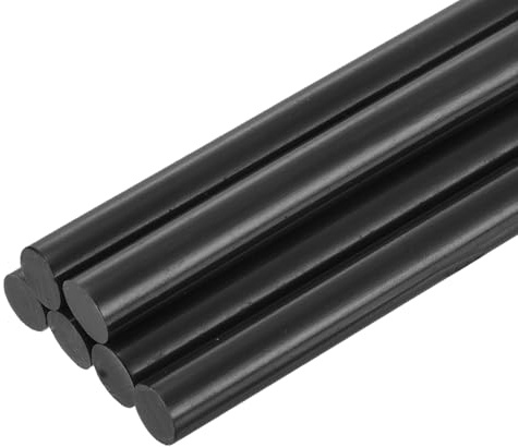QUARKZMAN 6 Stück Heißklebestifte 11mm x 100mm Mini Heißklebesticks Heißklebepistole Heißkleber Klebestifte Heißklebestäbchen für Repartur Kunst Dekoratiion DIY Handwerk Schwarz