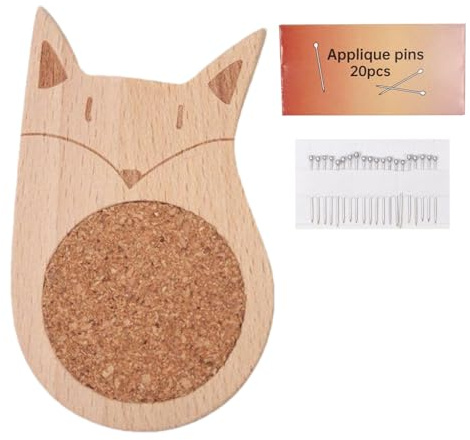 Nähnadelkissen aus Holz mit 20 Nadeln, tragbare Stricknadeln zum Sticken, Nähen und Reparieren von Kleidung