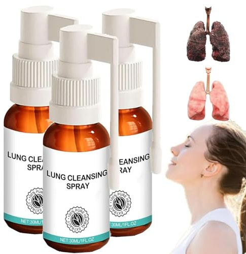 Zentheca Lung Cleansing Spray, Medilisk Lung Cleansing Spray, Zentheca Lung Spray, Herbal Lung Cleanse Mist, Nasal Congestion Relief, Powerful Lung Support & Cleanse, 30ml (3Pcs)