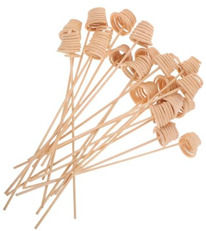 MUELODSIC 20piezas Varillas Difusoras De Ratán Complementos De Aromaterapia Varillas para Difusores Espirales