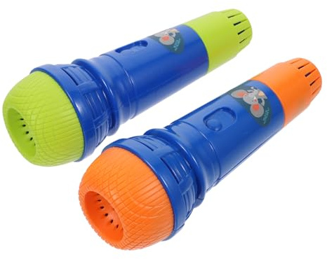 HONITANO Microfono Giocattolo Musicale per Bambini, Set 2 Pezzi Leggero e Compatto, Microfono Karaoke Giocattolo Educativo Precoce per Feste e Giochi di Ruolo