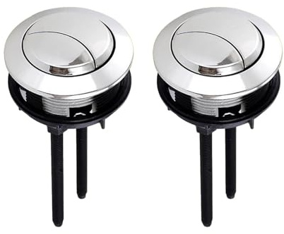 2 PCS Push Button Flush Replacement, Efficient Dual Flush Toilet Push Button Assembly, ABS Material, Compatible with Various Systems