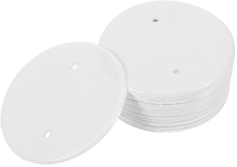SHINEOFI Lot de 20 Caches Ronds en Plastique Blanc pour Gaines de Câble D'alimentation, Couvercles de Remplacement pour Panneaux Électriques, Cache-trous de Plafond, Protection Électrique