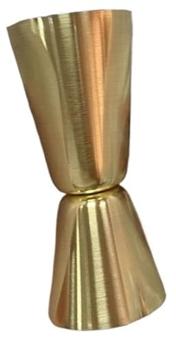 Jigger da cocktail con doppio cono in acciaio inossidabile multicolore da 20-40 ml a prova di perdite(1pcs Golden)