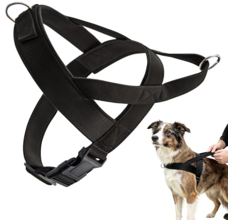 Imbracatura anti-trazione per cani | Bretella toracica traspirante anti-fuga, con fibbia di sicurezza regolabile, imbracatura anti-tiraggio, adatta per razze medie e grandi, viaggio