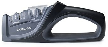 Lakeland International Knife Sharpener – for European & Japanese Knives Non-Slip Rubber Base