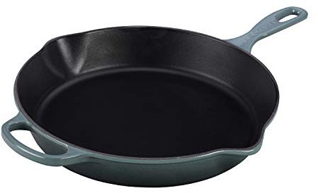 LE CREUSET Signature Deep Cast Iron Skillet, Round, Ø 26 cm, Ideal for All Ovens and Ranges (Including Induction), 2.6 kg, Ocean