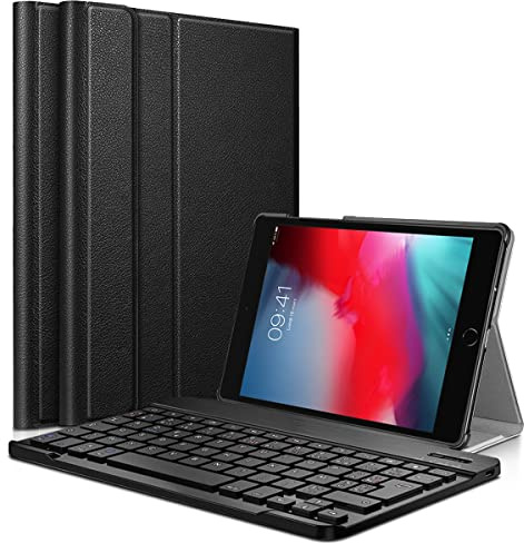 KARYLAX - Funda protectora para iPad Mini 5 y Mini 4 de 7,9 pulgadas, color negro con teclado Bluetooth Azerty francés