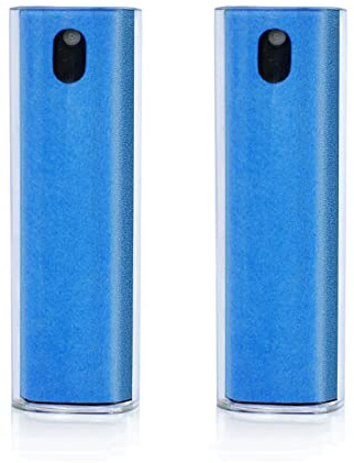 Fingerprint Proof Screen Cleaner 2PCS, Screen Cleaner Touchscreen Mist Spray for Electronic Smart Phone TV, Laptop, Tablet, PC, Computer Monitor LCD Flat Screens（Blue）