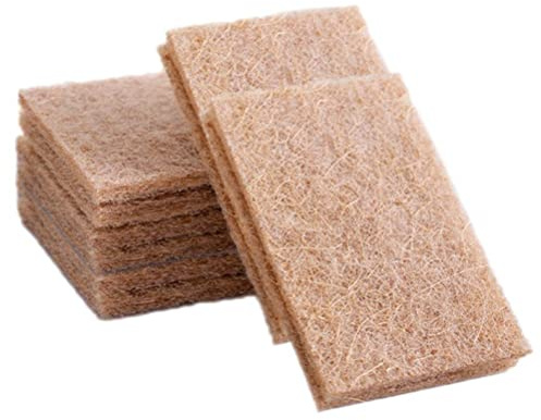 10pcs Natural Scouring Pads Natural Sisal Cleaning Cloth Plant Fiber Dish Cloth Non-stick Cleaning Cloth Kitchen Supply