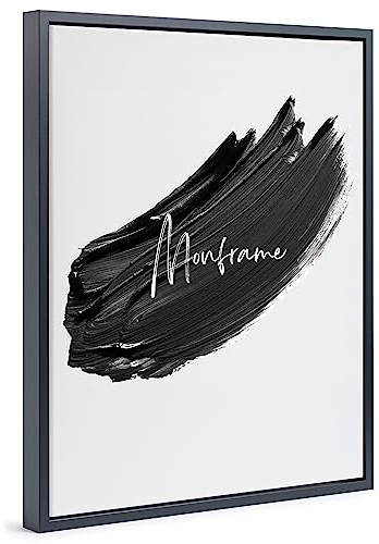 Monframe Schattenfugenrahmen - 50x70 cm - Schwarz - für Leinwandbilder auf Keilrahmen - Leerrahmen ohne Glas und Rückwand