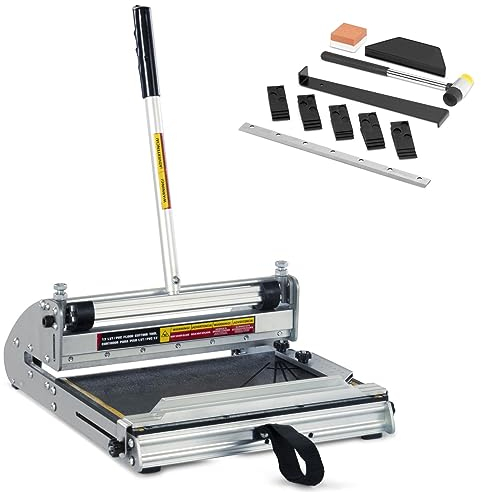 BAUTEC DESIGNCUTTER L-360° Vinyl Schneidegerät bis 5 mm Stärke und 330 mm Schnittbreite » Längsschnitte möglich » Inkl. 23-tlg. Verlegset, Ersatzklinge, Schleifstein, Knieschoner, Schaber