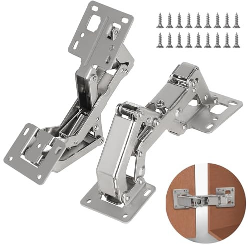 EFUTURETIME 2 x Schrankscharniere 175 Grad Aufschraubscharnier Softclose Einstellbare mit 18 Schrauben, Türscharniere für Holztüren, Schrank