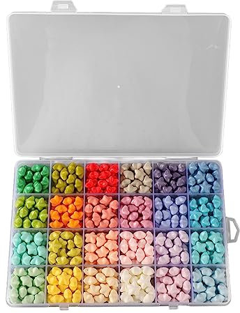 Siegelwachsperlen, 24 Farben Sternform Schnell trocknende Wachsstempelperlen Siegelwachspellets mit Plastikbox für Umschlagkarten, Einladungen, Versiegeln von Weinflaschen