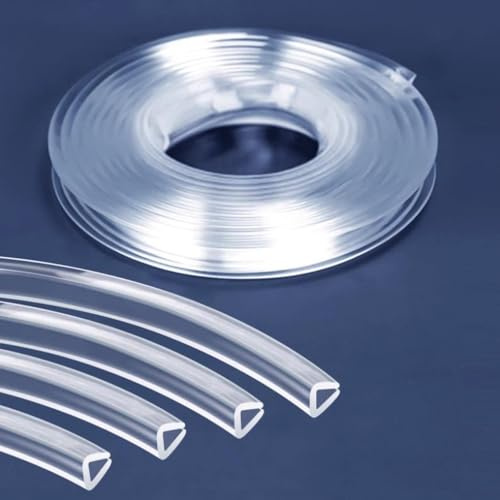 HAEKEBC Glaskantenschutz Transparente Kantenstreifen 0,5–26mm U-Kantenschutz Silikon Kantenschutzstreifen, Transparenter Eckenschutz Für Haustürfenster(10-11mm)