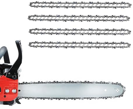 4 Pack Chainsaw Chain for 14 Inch (35cm) Bar,52 Drive Links,Low-Kickback Chains - 3/8 LP 0.043 Gauge,Replacement Saw Chains fits for DUC353,DUC355,AKE35 S,AKE35-19S