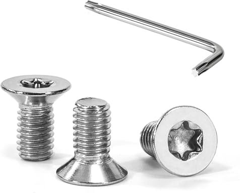 Tunejoy Tornillos de Cabeza Avellanada Torx M5 x 10 mm Tornillo Avellanado Mecánico de Acero Inoxidable A2 V2A con T25 llave Rosca Completa 30 Piezas