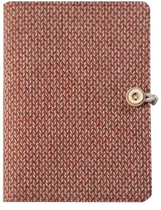Keninll Personalisiertes Tagebuch-Notizbuch für Frauen, handgefertigtes Stoff-Notizbuch mit 212 Seiten, Knopfverschluss, tragbares Lesezeichen, A5 (15 x 22,3 cm)