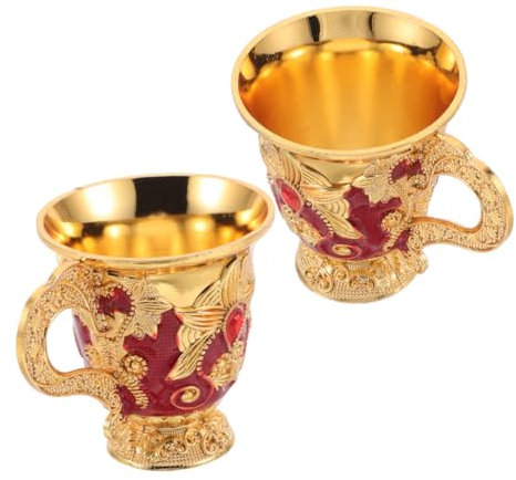 KOCKSHION 2piezas Taza Purificadora De Agua Elegante Relieve Floral Cáliz De Fiesta Vintage Para Eventos Copa De Vino Medieval Para Celebraciones