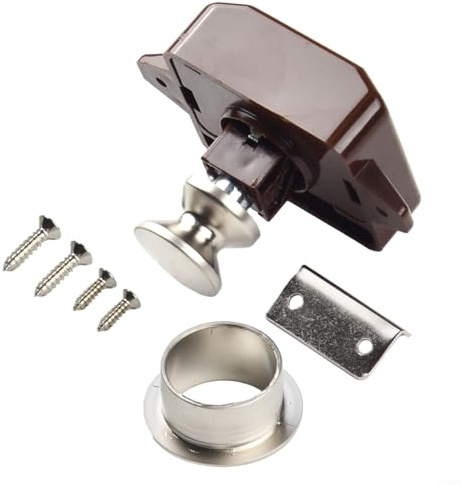 SiSinkal Druckknopfverschluss für Schranktüren, für Wohnmobil, Wohnwagen, Wohnmobil, Wohnmobil, Marine, Yacht, Schublade, Möbel, mit Perlen-Nickelbeschichtung, 14 22 mm