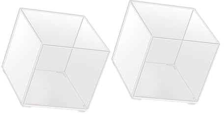 CLISPEED 2 Stück Große Transparente Kunststoff hydroponikgefäße für Sukkulenten Mikro ökologische Pflanzgefäße ohne Erde Vielseitig für Desktop Terrarium und Zimmerpflanzen Geeignet