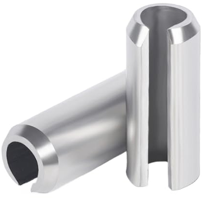 Geteilte Federstifte M6 304 Edelstahl Federtyp Zylinderstifte Schlitzdübel(M6X60mm-10pcs)
