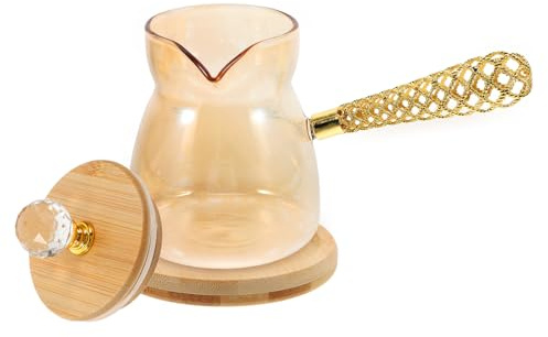 Vintage Glass Coffee Server with Side Handle, 350ml, Heat-Resistant | Home or Office Use, Pour-over Brewing for Coffee or Tea, Long Ergonomic Grip, Elegant Style