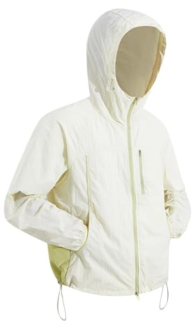 Chaqueta Hombre 2026 Ligero A prueba de viento UV Verano Transpirable Deporte Al Aire Libre Colorido Casual (Beige, XL), Luz verde, L