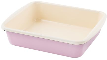 Riess, 0397-006, Minibackofenform, CLASSIC - BUNT/PASTELL, Farbe Rosa, Maße 24,8 x 20 cm, Höhe 5.5 cm, Emaille, Induktion