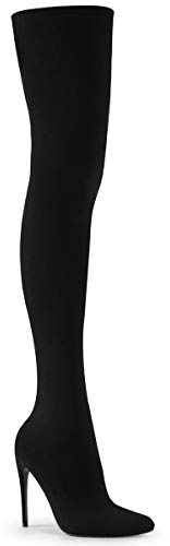 Pleaser Overknee Stiefel Courtly-3005 - sexiga nylonkängor, - svart - 42 EU